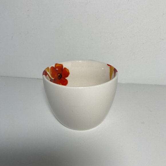 STARBUCKS Red Poppy Flowers Floral 2008 Coffee Tea Cup Mug Orange 12 oz - Picture 7 of 8